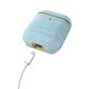 iDeal of Sweden Atelier Case priekš Apple Airpods - Sky Blue Croco - mākslīgās ādas apvalks bezvadu austiņu lādēšanas ierīcei