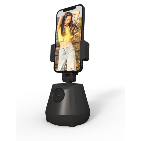 Viedais statīvs P1 priekš blogeriem ar kustības sensoru un sejas vai objektu izsekošanu - Melns - Phone smart holder / selfie stick with face tracking