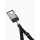 iDeal of Sweden SI23 Phone Webbing Strap - Noir Dark Silver - kakla / pleca siksniņa