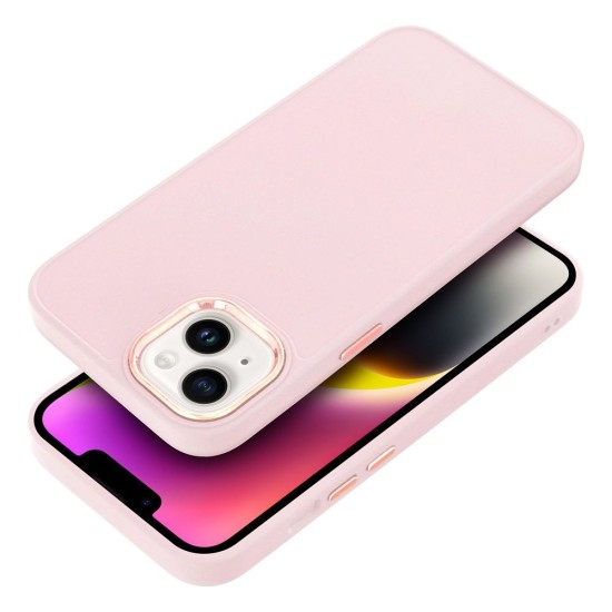 Frame Back Case priekš Xiaomi Redmi Note 12 5G / Poco X5 5G - Gaiši Rozā - silikona aizmugures apvalks / bampers-vāciņš