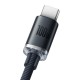 Baseus 2M Glimmer PD 100W Fast Charging USB to Type-C cable - Balts - Type-C lādēšanas un datu kabelis / vads