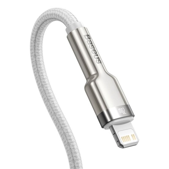 Baseus 1M Cafule PD 20W Fast Charging Type-C to Lightning cable - Balts - Apple iPhone / iPad lādēšanas un datu kabelis / vads