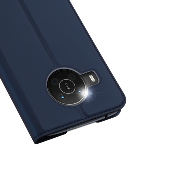 Dux Ducis Skin Pro series priekš Xiaomi Redmi Note 10 / Note 10S / Poco M5s - Tumši Zils - sāniski atverams maciņš ar magnētu un stendu
