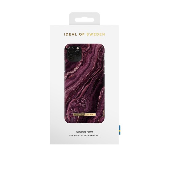 iDeal of Sweden Fashion AW20 Back Case priekš Apple iPhone 11 Pro Max - Golden Plum - plastikāta aizmugures apvalks ar iebūvētu metālisku plāksni / bampers-vāciņš