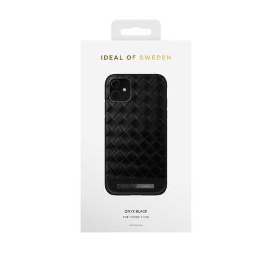 iDeal of Sweden Atelier SS21 Back Case для Apple iPhone 12 mini - Onyx Black - чехол-накладка из искусственной кожи с встроенной металической пластиной / бампер-крышка