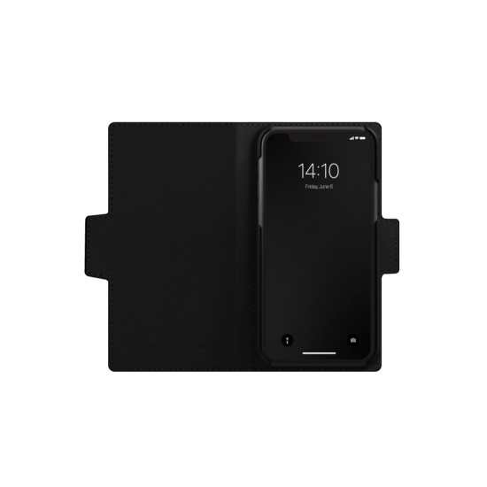 iDeal of Sweden Atelier AW20 Wallet Case priekš Apple iPhone 12 mini - Neo Noir Croco - mākslīgās ādas sāniski atverams maciņš ar bamperu uz magnēta