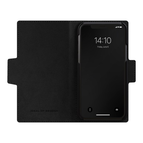 iDeal of Sweden Unity SS21 Wallet Case priekš Apple iPhone 12 / 12 Pro - Onyx Black - mākslīgās ādas sāniski atverams maciņš ar bamperu uz magnēta