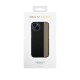 iDeal of Sweden Atelier SS22 Back Case priekš Apple iPhone 13 - Charcoal Black - mākslīgās ādas aizmugures apvalks ar iebūvētu metālisku plāksni / bampers-vāciņš