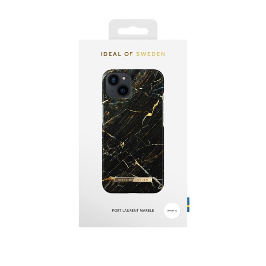 iDeal of Sweden Fashion CA16 Back Case priekš Apple iPhone 13 - Port Laurent Marble - plastikāta aizmugures apvalks ar iebūvētu metālisku plāksni / bampers-vāciņš