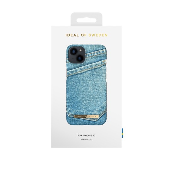 iDeal of Sweden Fashion SS22 Back Case priekš Apple iPhone 13 - Denim Bliss - plastikāta aizmugures apvalks ar iebūvētu metālisku plāksni / bampers-vāciņš
