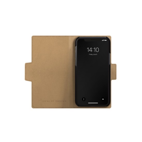 iDeal of Sweden Atelier AW21 Wallet Case priekš Apple iPhone 13 mini - Intense Brown - mākslīgās ādas sāniski atverams maciņš ar bamperu uz magnēta