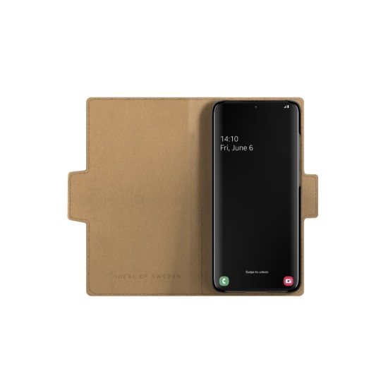 iDeal of Sweden Atelier AW21 Wallet Case priekš Samsung Galaxy S21 G991 - Intense Brown - mākslīgās ādas sāniski atverams maciņš ar bamperu uz magnēta