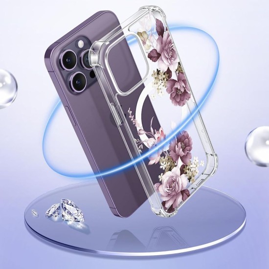 Tech-Protect Magmood Magsafe Back Case priekš Apple iPhone 11 - Puķains / Violets - silikona aizmugures apvalks / bampers-vāciņš
