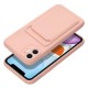 Forcell Card Back Case priekš Samsung Galaxy A14 4G A145 / A14 5G A146 - Rozā - silikona aizmugures apvalks ar kabatiņu / bampers-vāciņš