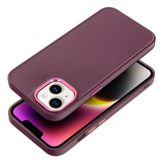 Frame Back Case priekš Samsung Galaxy A14 4G A145 / A14 5G A146 - Violets - matēts silikona aizmugures apvalks / bampers-vāciņš