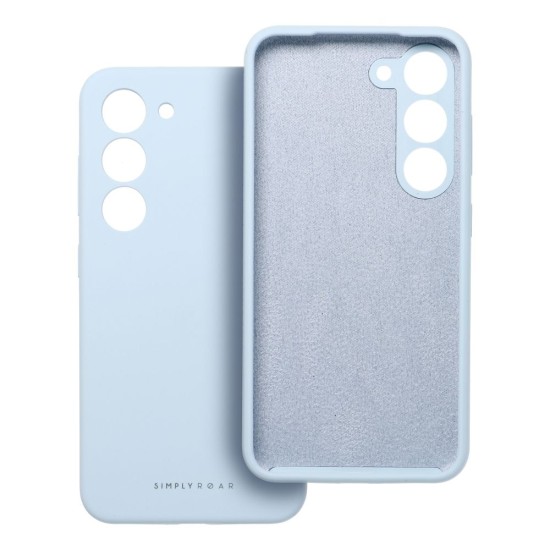 Roar Cloud-Skin Silicone Case (Microfiber Soft Touch) priekš Samsung Galaxy A14 4G A145 / A14 5G A146 - Gaiši Zils - matēts silikona aizmugures apvalks (bampers vāciņš)