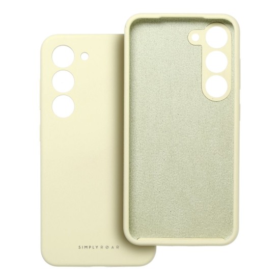 Roar Cloud-Skin Silicone Case (Microfiber Soft Touch) priekš Samsung Galaxy A14 4G A145 / A14 5G A146 - Gaiši Dzeltens - matēts silikona aizmugures apvalks (bampers vāciņš)
