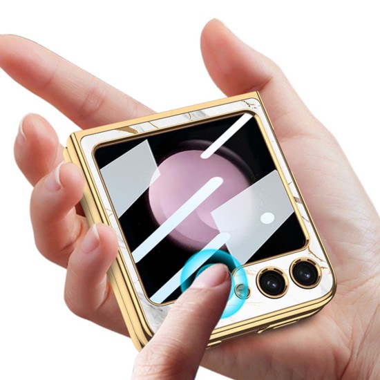 Tech-Protect Mood Marble Case priekš Samsung Galaxy Flip5 5G - Violets - plastikāta aizmugures apvalks / vāciņš