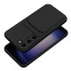 Forcell Card Back Case priekš Samsung Galaxy S23 5G S911 - Melns - silikona aizmugures apvalks ar kabatiņu / bampers-vāciņš
