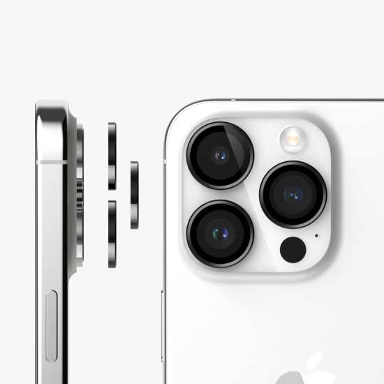 Ringke Camera Lens Tempered Glass protector priekš Apple iPhone 15 Pro Max - Melns - Aizmugurējās kameras aizsargstikls