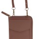 Universal Phone Bag and Wallet 19 x 11cm - Rozā Zelts - universāls maks / kabatiņa telefonam ar siksniņu