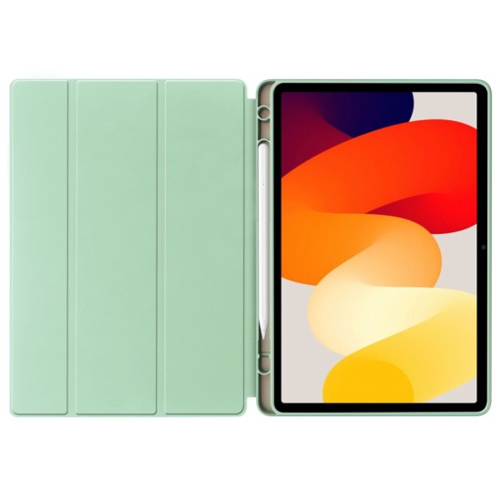 Tech-Protect SC Pen Book Case priekš Xiaomi Redmi Pad SE 11.0 - Gaiši Zaļš - sāniski atverams maciņš ar magnētu un stendu