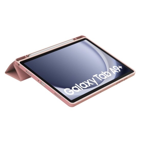 Tech-Protect SC Pen Book Case priekš Samsung Galaxy Tab A9 Plus X210 / X215 / X216 - Rozā - sāniski atverams maciņš ar magnētu un stendu