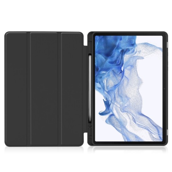 Tech-Protect SC Pen Book Case priekš Samsung Galaxy Tab S9 Plus X810 / X816 - Melns - sāniski atverams maciņš ar magnētu un stendu