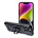 Slide Armor Back Case with Ring priekš Samsung Galaxy A25 5G A256 - Melns - triecienizturīgs silikona aizmugures apvalks ar gredzenu / bampers-vāciņš