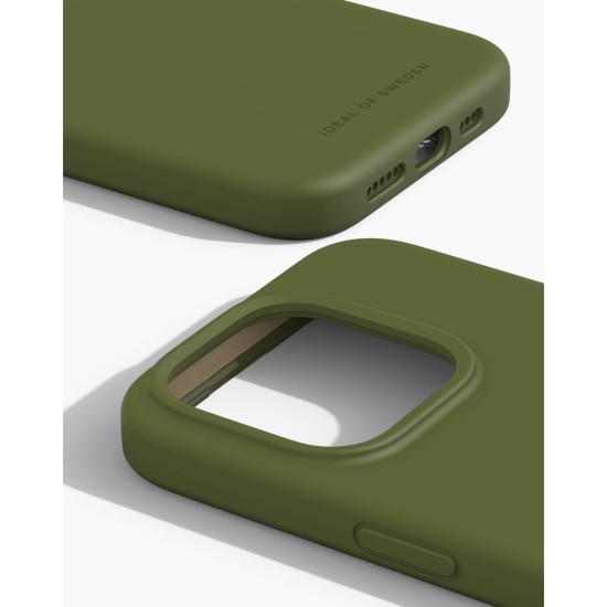 iDeal of Sweden Silicone MagSafe Back Case priekš Apple iPhone 15 Pro - Khaki - silikona aizmugures apvalks / bampers-vāciņš