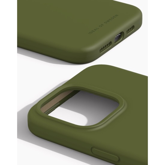 iDeal of Sweden Silicone MagSafe Back Case priekš Apple iPhone 15 Pro Max - Khaki - silikona aizmugures apvalks / bampers-vāciņš