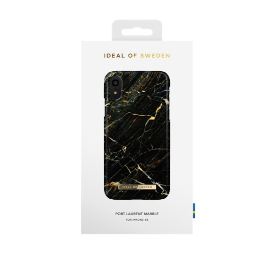 iDeal of Sweden Fashion CA16 Back Case priekš Apple iPhone XR - Port Laurent Marble - plastikāta aizmugures apvalks ar iebūvētu metālisku plāksni / bampers-vāciņš