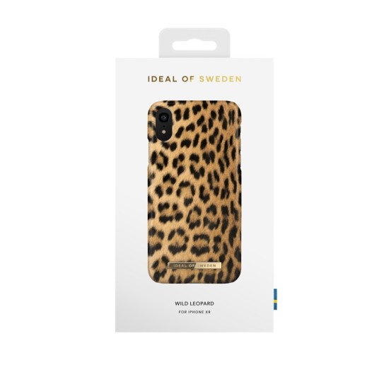 iDeal of Sweden Fashion CS17 Back Case priekš Apple iPhone XR - Wild Leopard - plastikāta aizmugures apvalks ar iebūvētu metālisku plāksni / bampers-vāciņš