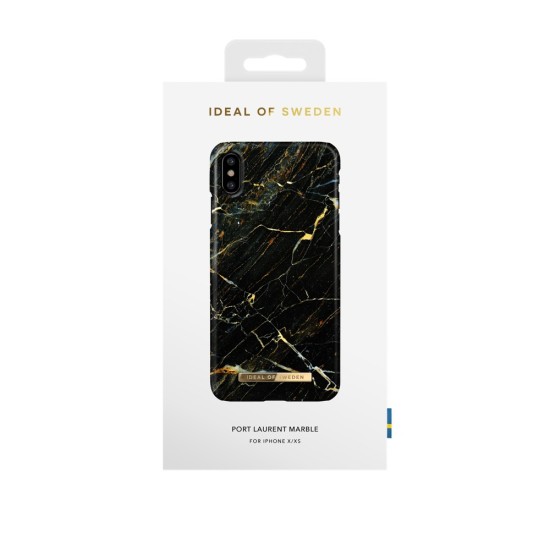 iDeal of Sweden Fashion CA16 Back Case priekš Apple iPhone X / XS - Port Laurent Marble - plastikāta aizmugures apvalks ar iebūvētu metālisku plāksni / bampers-vāciņš