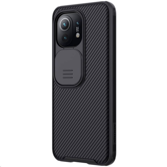 Nillkin CamShield Slide Camera Back Hard Case Cover priekš Xiaomi Poco F5 Pro - Melns - plastikas aizmugures apvalks / bampers ar kameras aizsargmehānismu