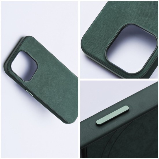 Wowen MagSafe Back Case priekš Apple iPhone 15 Pro Max - Zaļš - auduma aizmugures apvalks / bampers-vāciņš