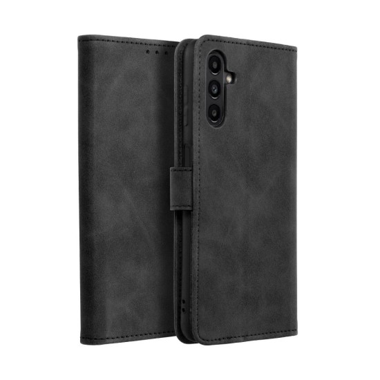 Forcell Tender Book Case priekš Xiaomi Redmi Note 13 4G - Melns - sāniski atverams maciņš ar stendu / grāmatveida maks