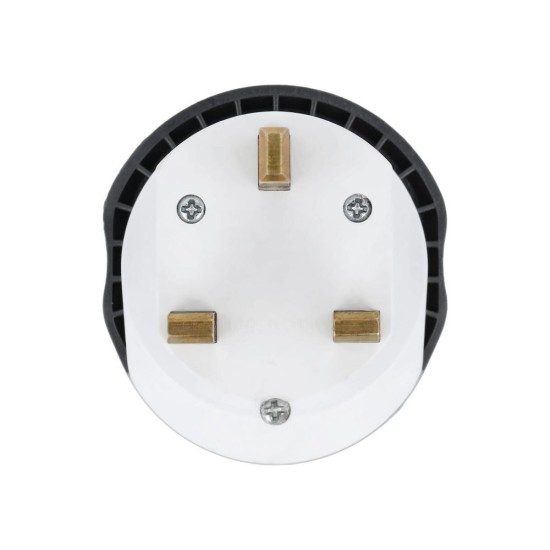 BlueStar EU to UK Travel Plug Adapter Converter - Balts - tīkla adapteris