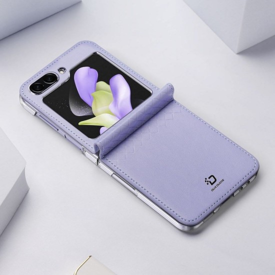 Dux Ducis Bril Case priekš Samsung Galaxy Flip6 5G - Violets - mākslīgās ādas aizmugures apvalks / vāciņš