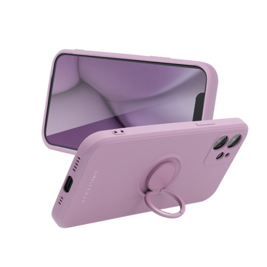 RoarKorea Amber Ring Back Case priekš Apple iPhone 16 Plus - Violets - silikona aizmugures apvalks ar gredzenu / bampers-vāciņš