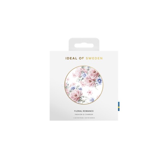 iDeal of Sweden Fashion Qi Wireless Fast Charger 10W with Micro-USB Cable - Floral Romance - Universāls induktīvs bezvadu USB lādētājs paliktnis