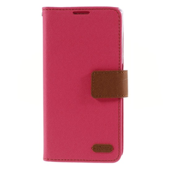 RoarKorea Simply Life Diary Sony Xperia Z3 Plus E6553 / Z4 - Rozā - sāniski atverams maciņš ar stendu (ādas maks, grāmatiņa, leather book wallet case cover stand)