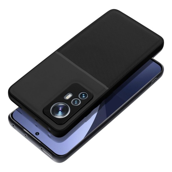 Forcell Noble Back Case priekš Xiaomi Mi 11 Lite / 11 Lite 5G NE - Melns - mākslīgās ādas aizmugures apvalks ar iebūvētu metālisku plāksni / bampers-vāciņš