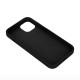 OEM Solid Silicone Back Case (Microfiber Soft Touch) priekš Apple iPhone 13 - Melns - matēts silikona aizmugures apvalks