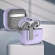 Tech-Protect Slim Hook Case priekš Apple Airpods 4 - Violets - plastikāta apvalks bezvadu austiņu lādēšanas ierīcei ar karabīni