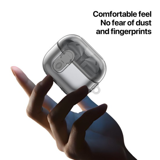 Dux Ducis Seci Protective Case priekš Samsung Galaxy Buds 3 / Buds 3 Pro - Caurspīdīgs - silikona-plastikāta apvalks bezvadu austiņu lādēšanas ierīcei