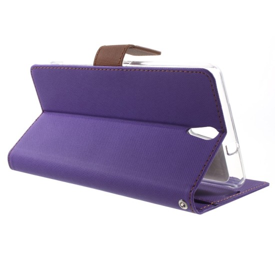 RoarKorea Simply Life Diary Asus Zenfone 2 5.0-inch - Violets - sāniski atverams maciņš ar stendu (ādas maks, grāmatiņa, leather book wallet case cover stand)