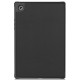 Tri-fold Stand PU Smart Auto Wake/Sleep Leather Case priekš Xiaomi Redmi Pad SE 8.7 - Melns - sāniski atverams maciņš ar stendu