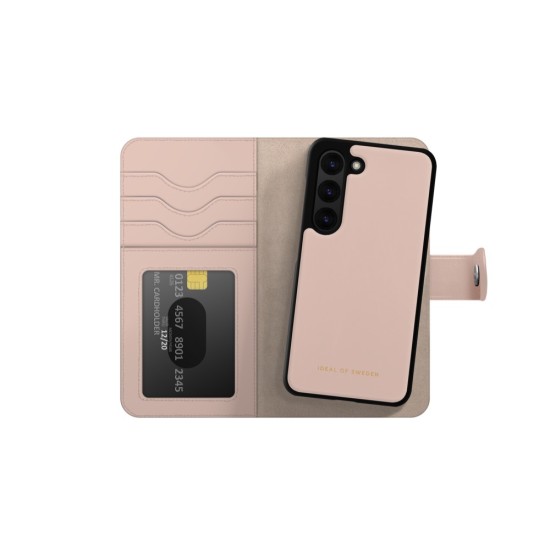 iDeal of Sweden Magnet Wallet+ Case priekš Samsung Galaxy S25 Plus 5G S936 - Pink - mākslīgās ādas sāniski atverams maciņš ar bamperu uz magnēta