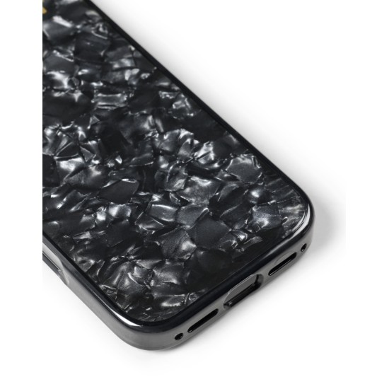 iDeal of Sweden Pearlised Back Case priekš Apple iPhone 16 Pro Max - Black - silikona-plastikāta aizmugures apvalks / bampers-vāciņš